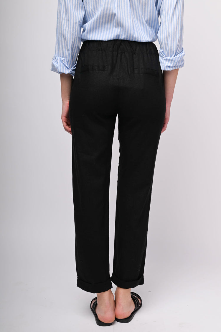 Linen and viscose trousers
