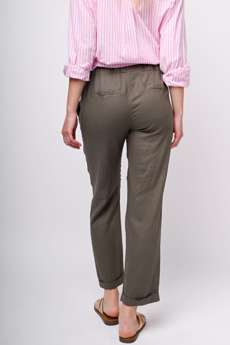 Linen and viscose trousers