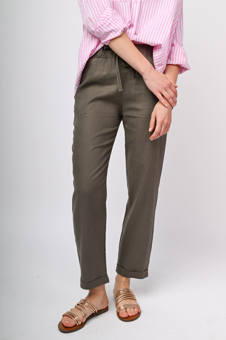 Linen and viscose trousers