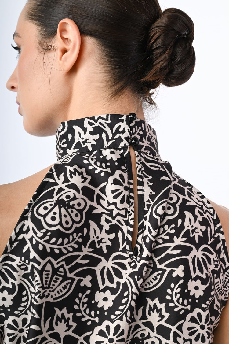 Ethnic print halter top