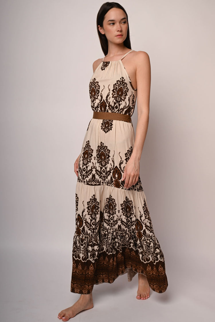 Ethnic print maxi dress