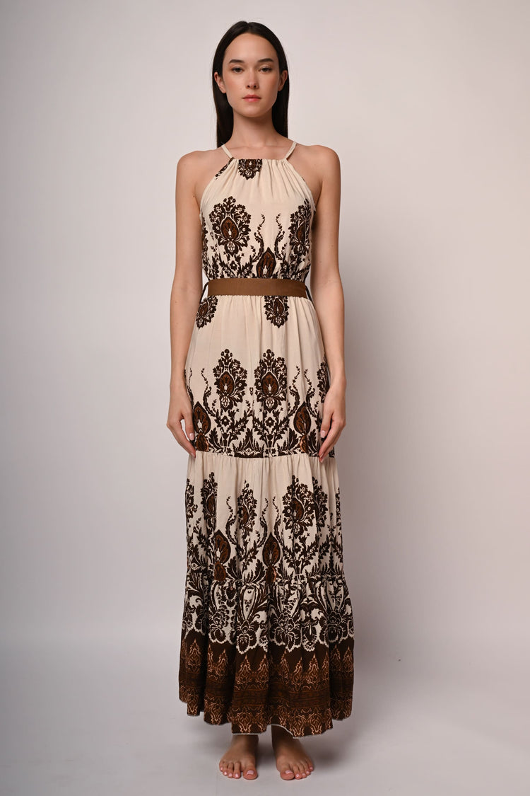 Ethnic print maxi dress