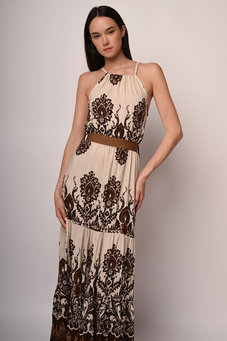 Ethnic print maxi dress