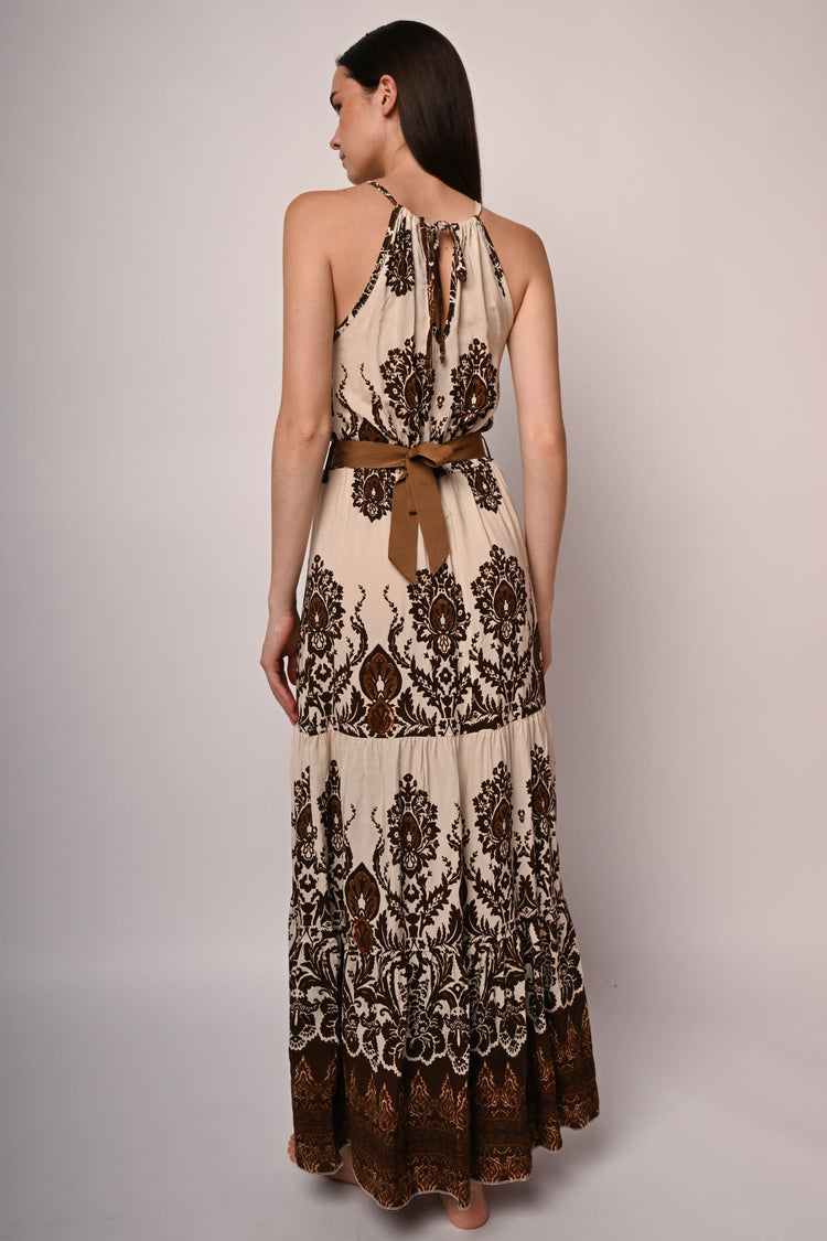 Ethnic print maxi dress