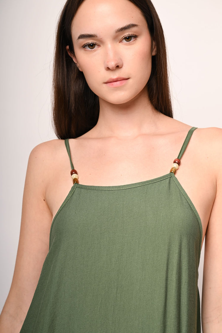 Viscose-blend maxi dress