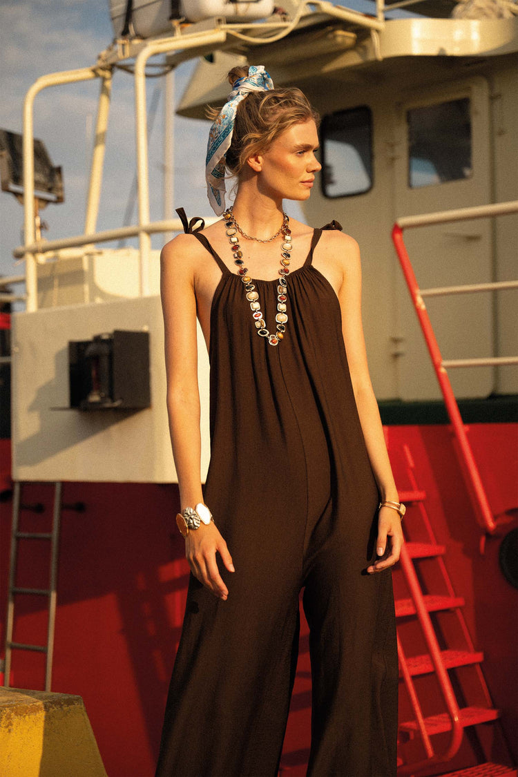 Viscose-blend jumpsuit