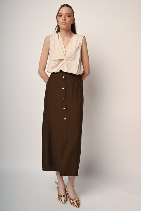 Long placket skirt