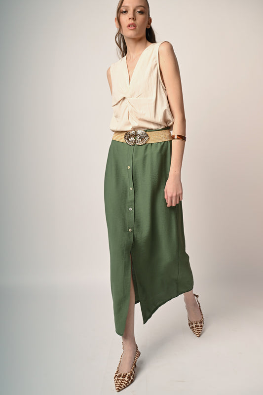 Long placket skirt