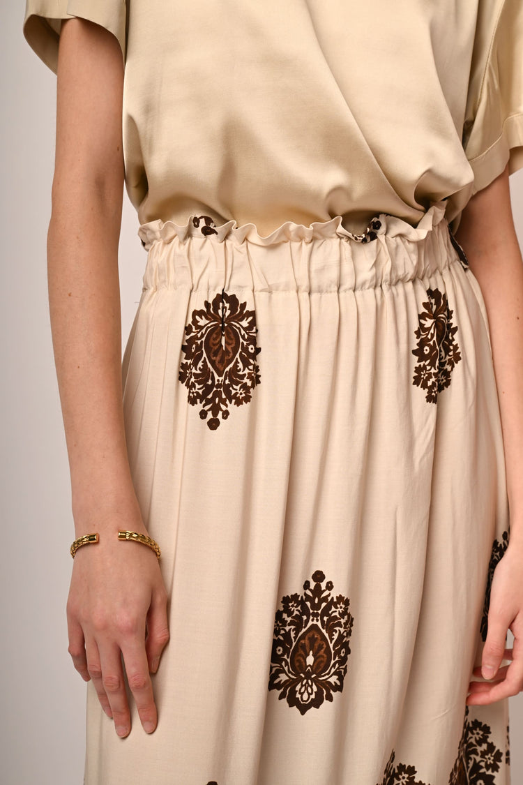 Ethnic print long skirt