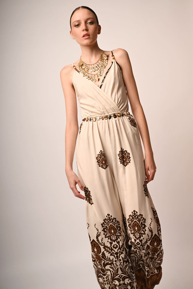 Ethnic print jumpsuit