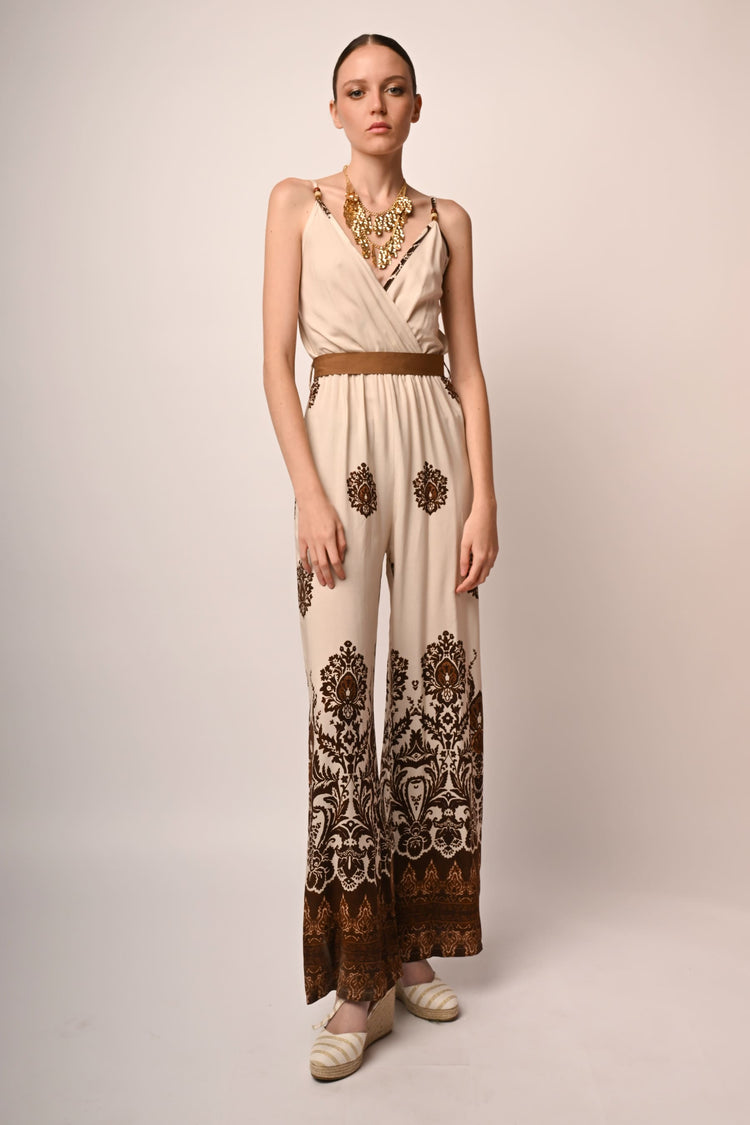Ethnic print jumpsuit