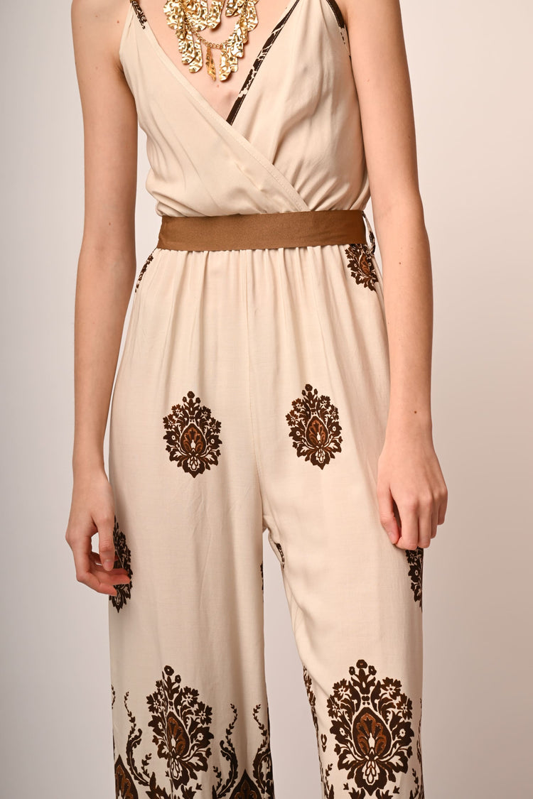 Ethnic print jumpsuit