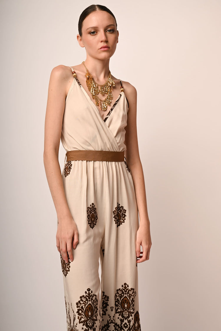 Ethnic print jumpsuit