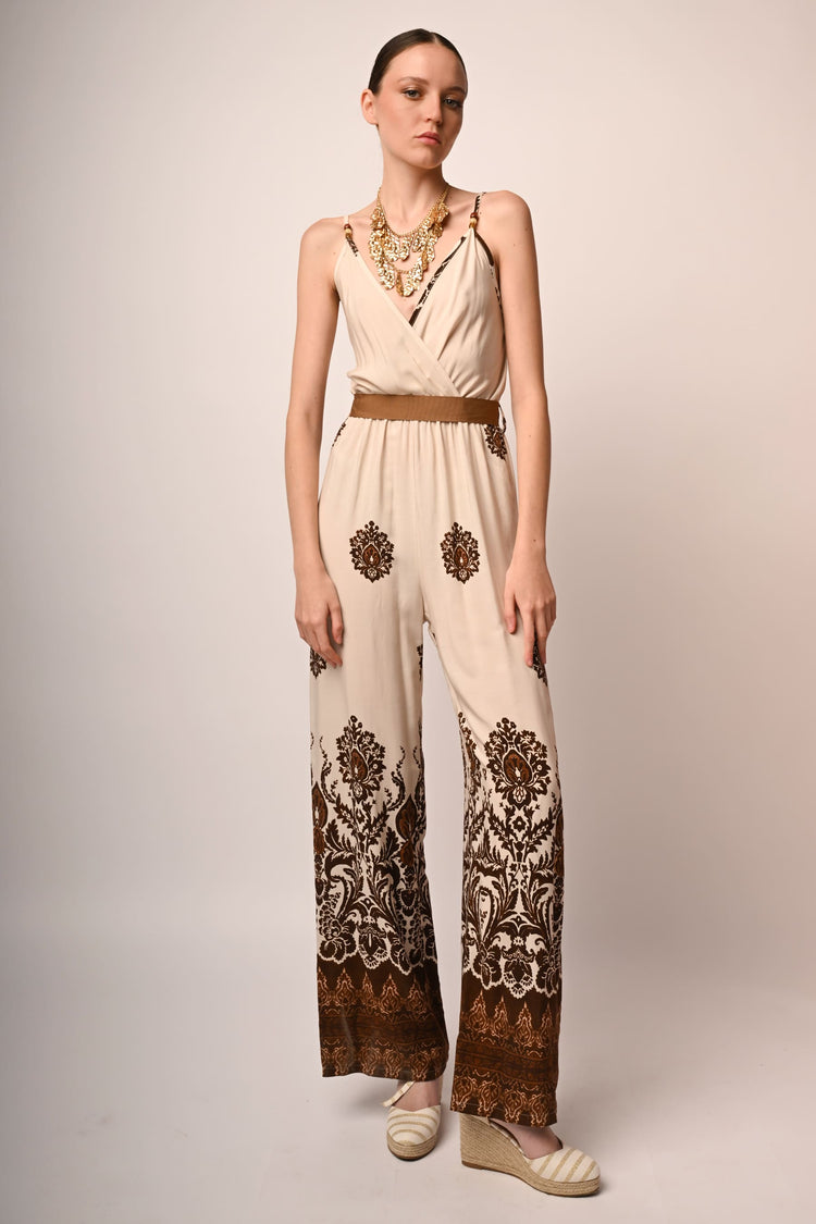 Ethnic print jumpsuit