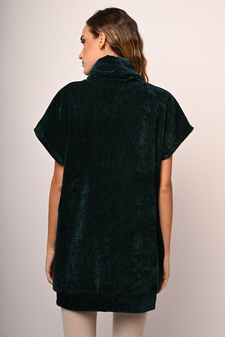 Velvet sweater-mini dress