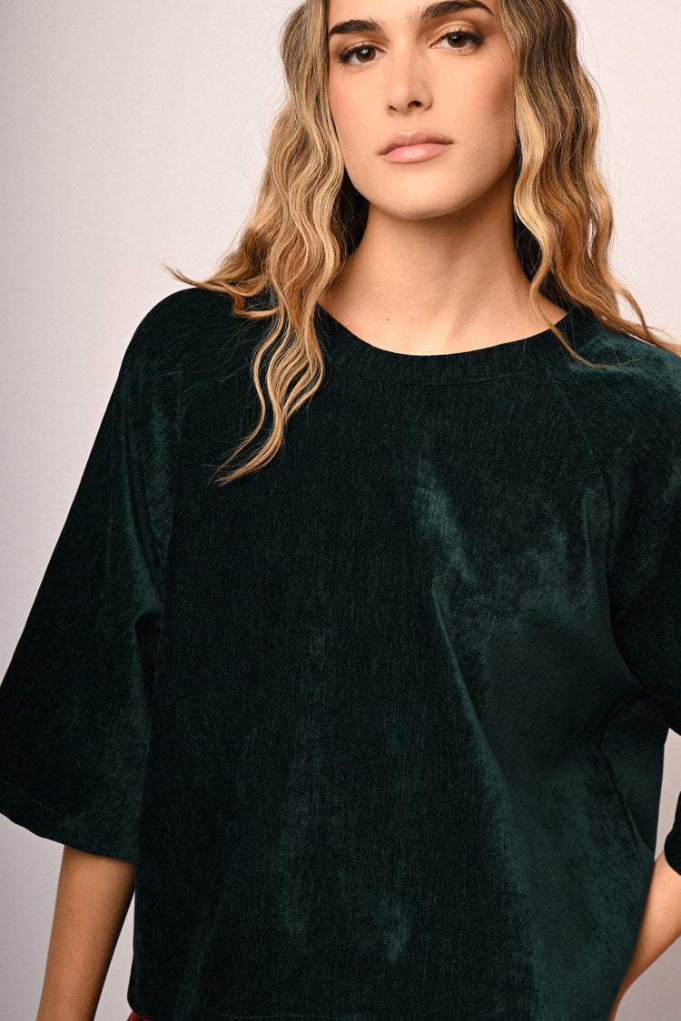 Oversized velvet tee