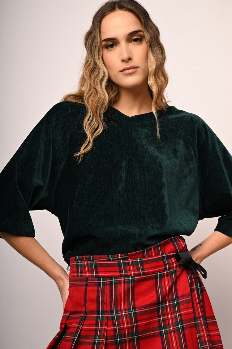 Oversized velvet tee