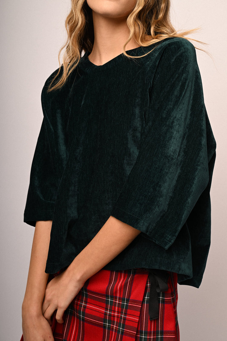 Oversized velvet tee