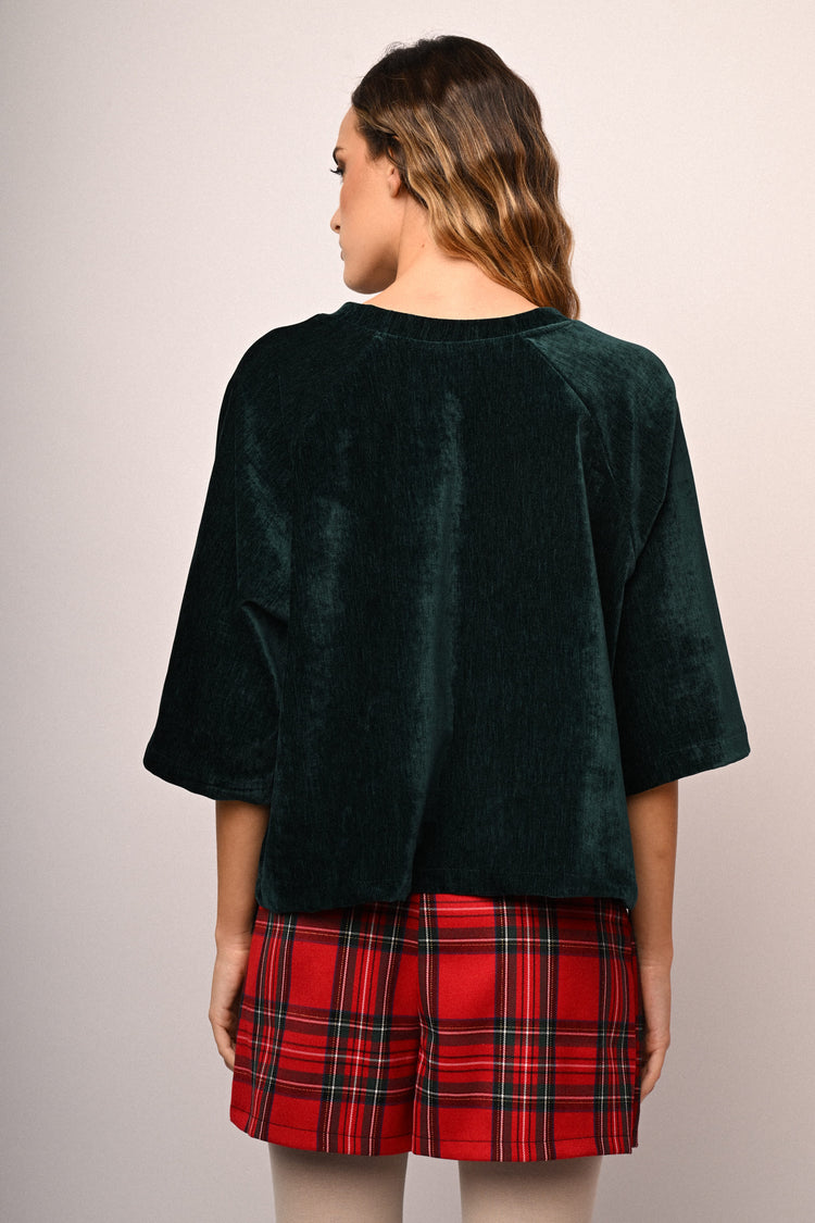 Oversized velvet tee