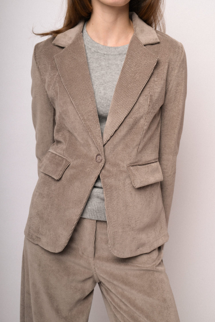 Taupe corduroy blazer