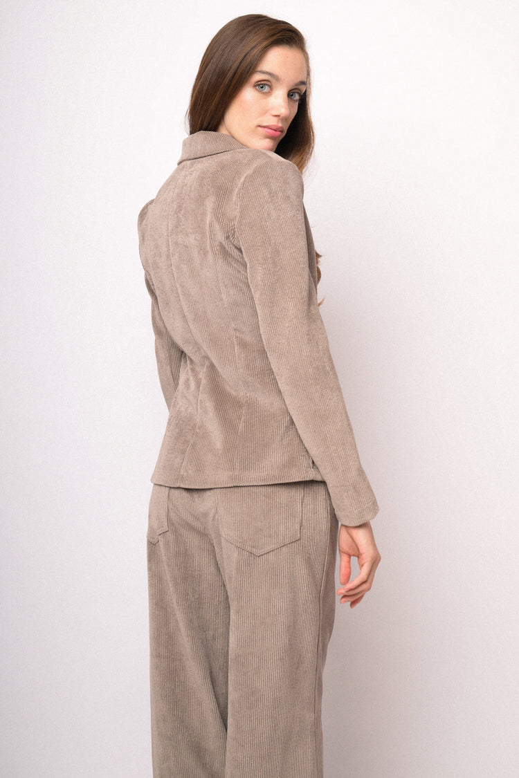 Taupe corduroy blazer