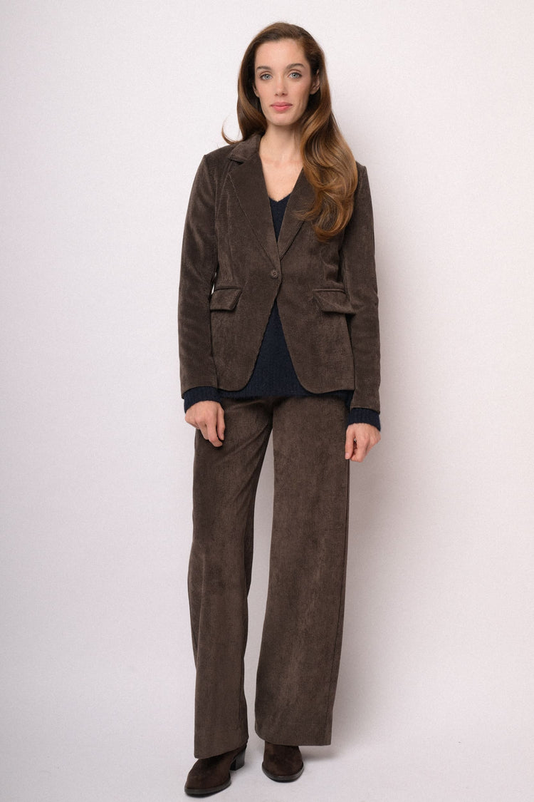 Dark brown corduroy blazer