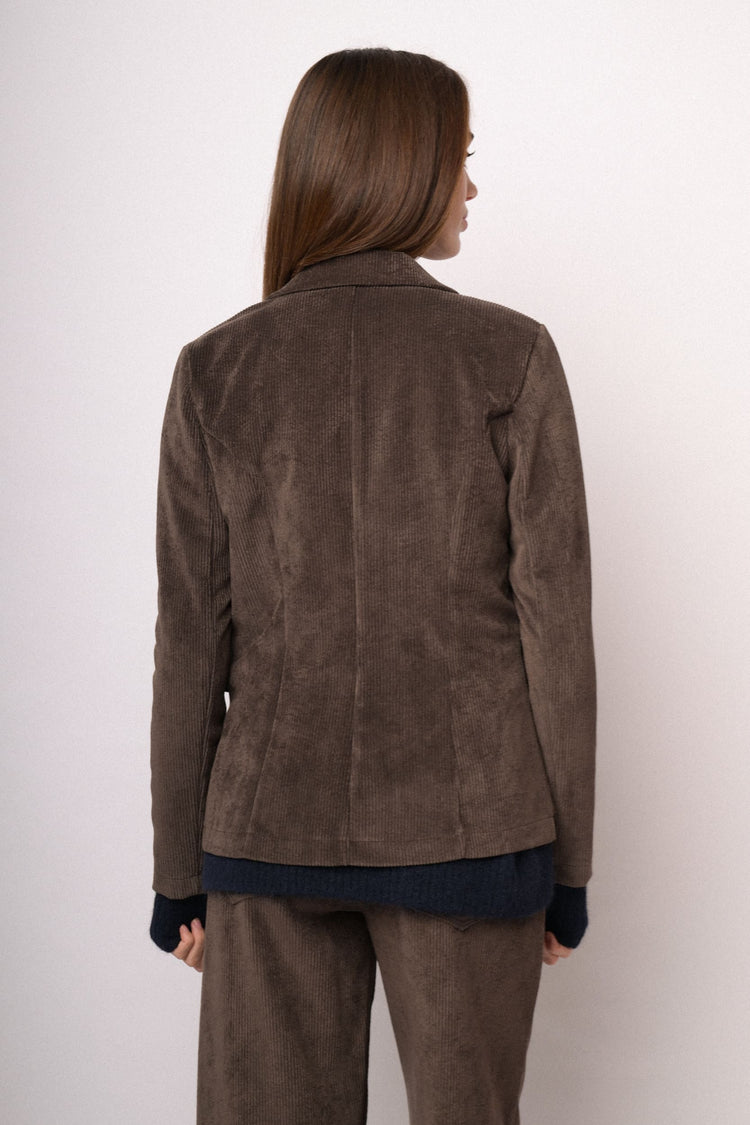 Dark brown corduroy blazer