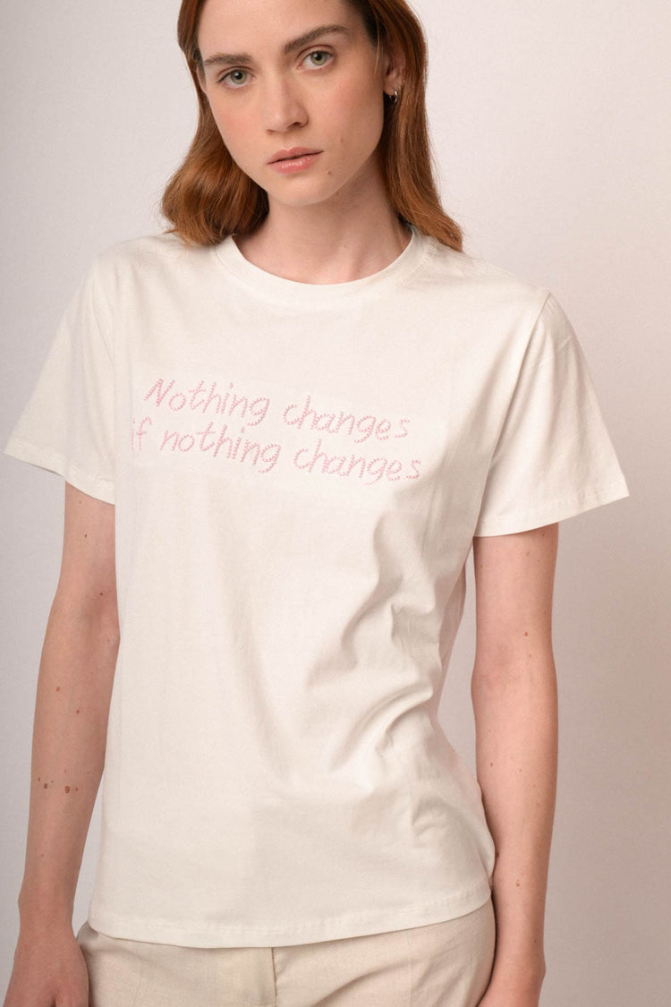 Maglia nothing ricamo