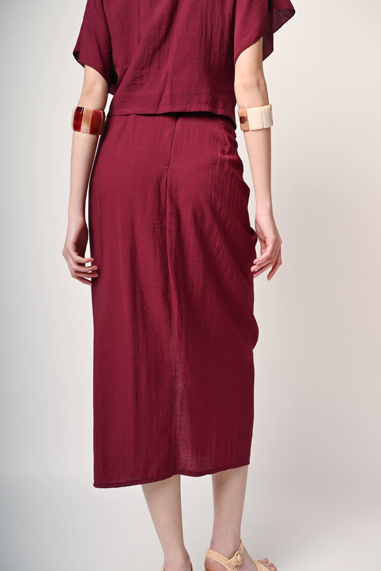 Twist midi skirt