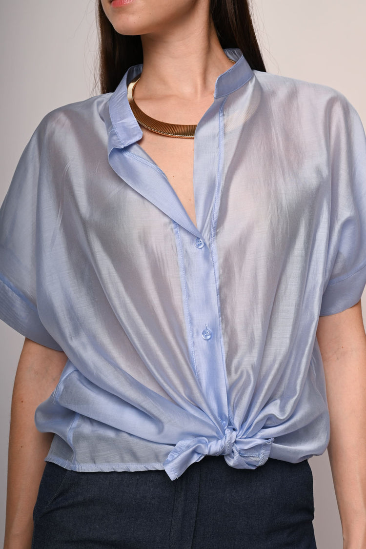 Knot muslin shirt