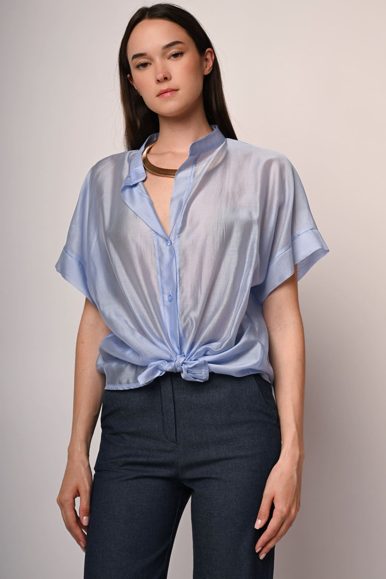 Knot muslin shirt