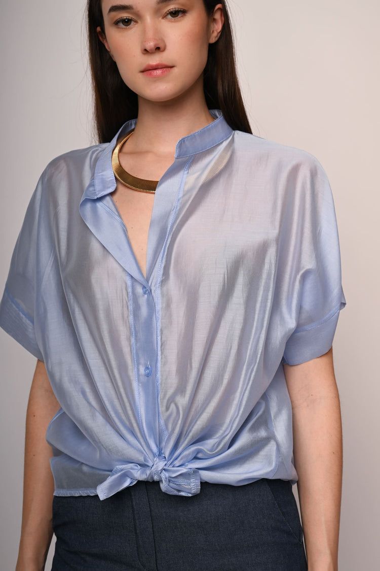 Knot muslin shirt