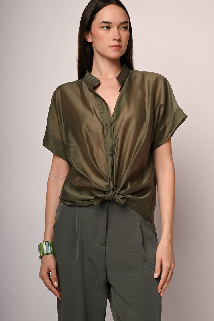 Knot muslin shirt