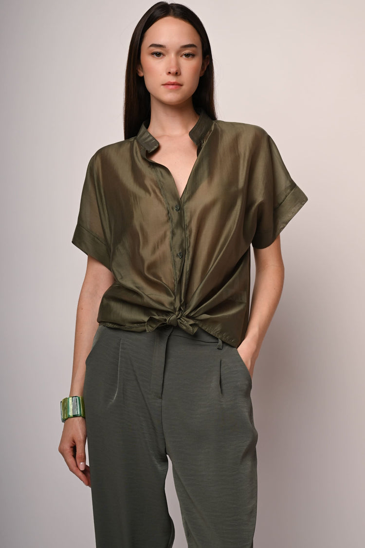 Knot muslin shirt