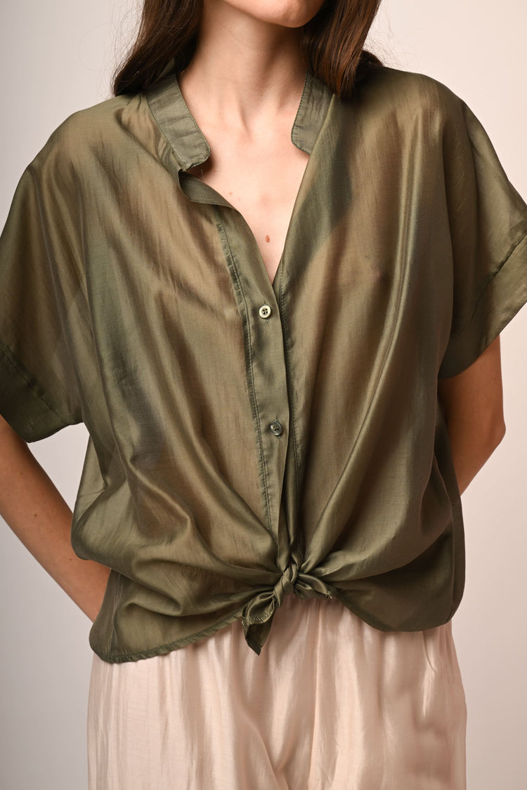 Knot muslin shirt