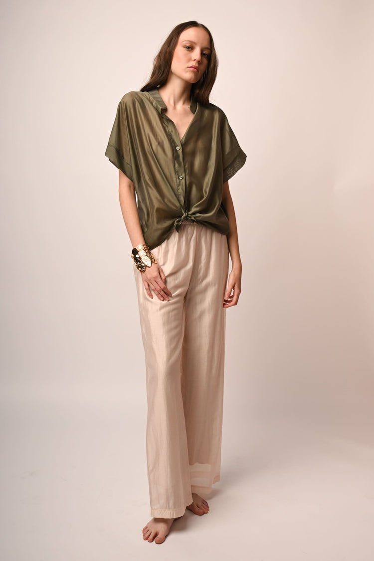 Knot muslin shirt