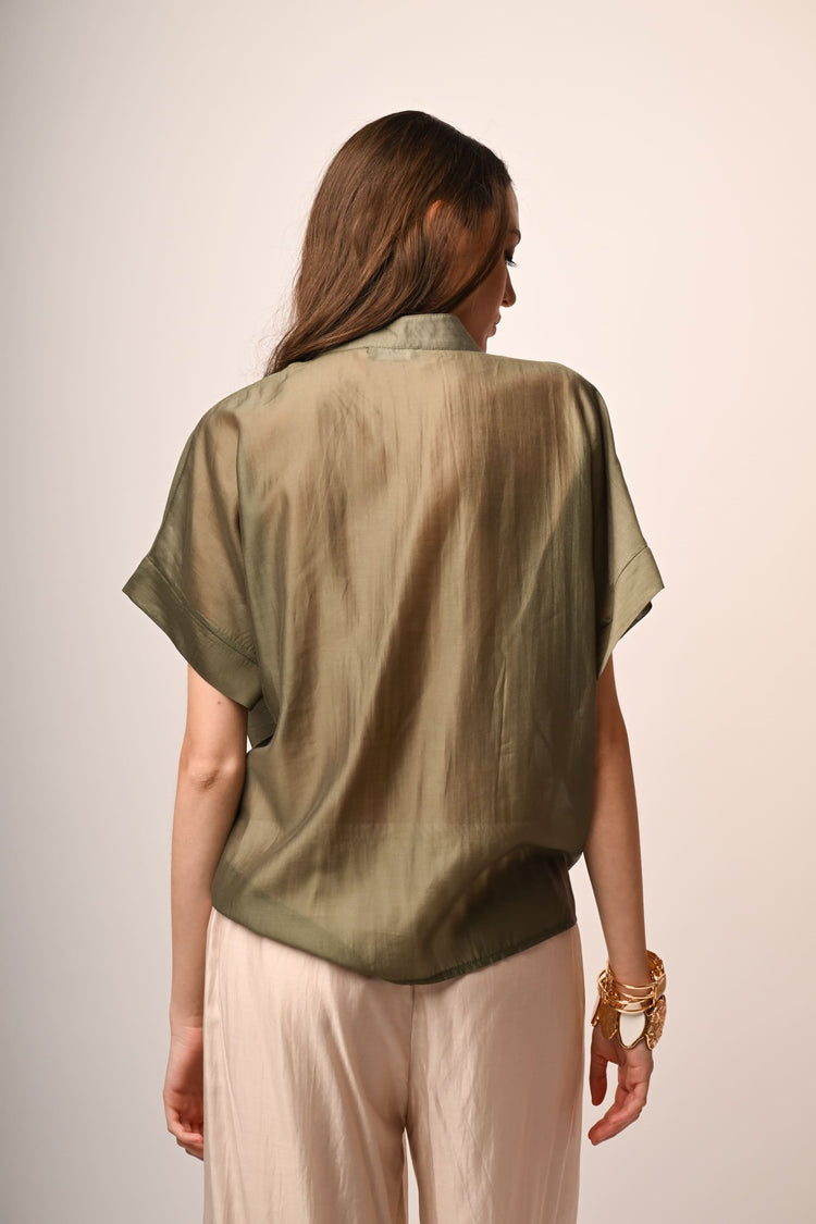 Knot muslin shirt