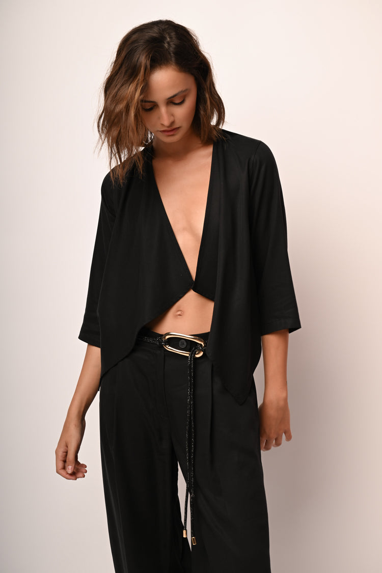 Lyocell open jacket