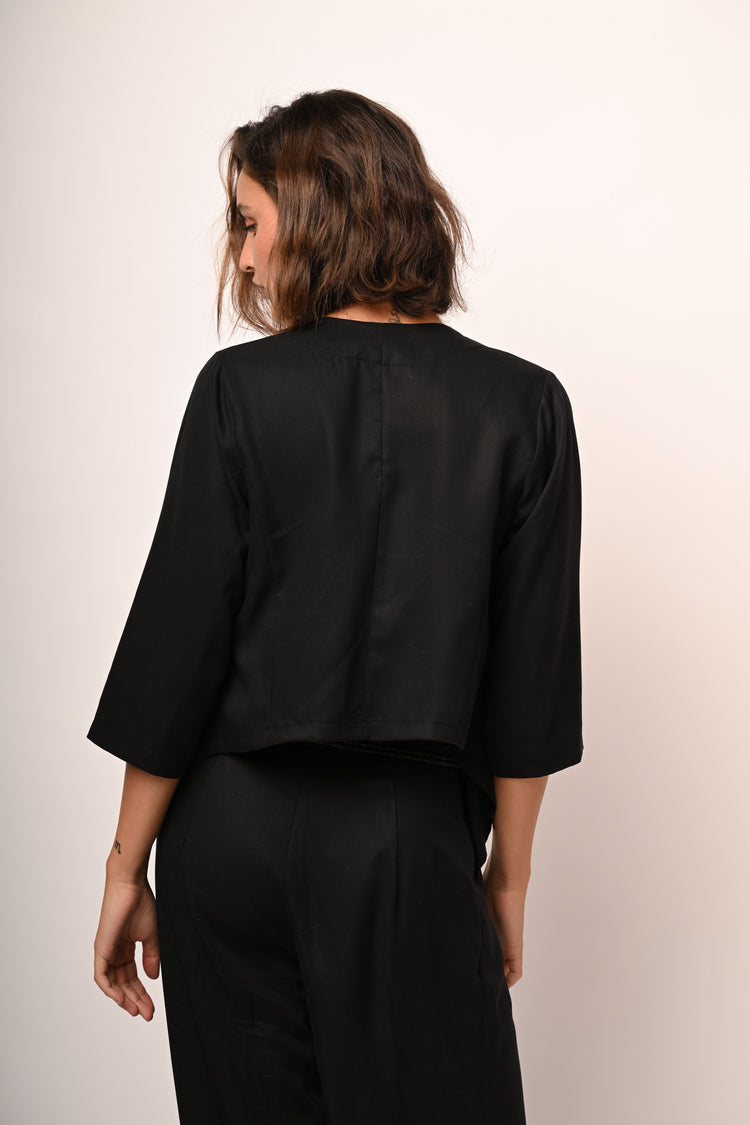 Lyocell open jacket