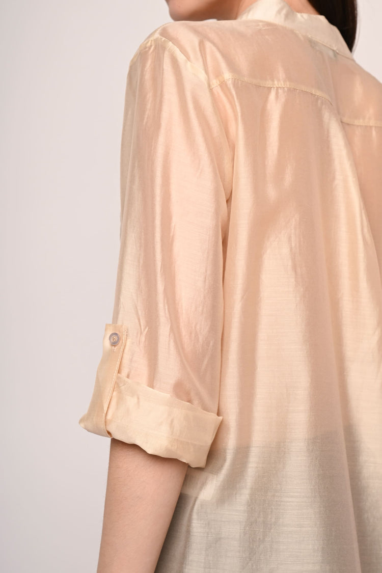 Chest-pocket muslin shirt