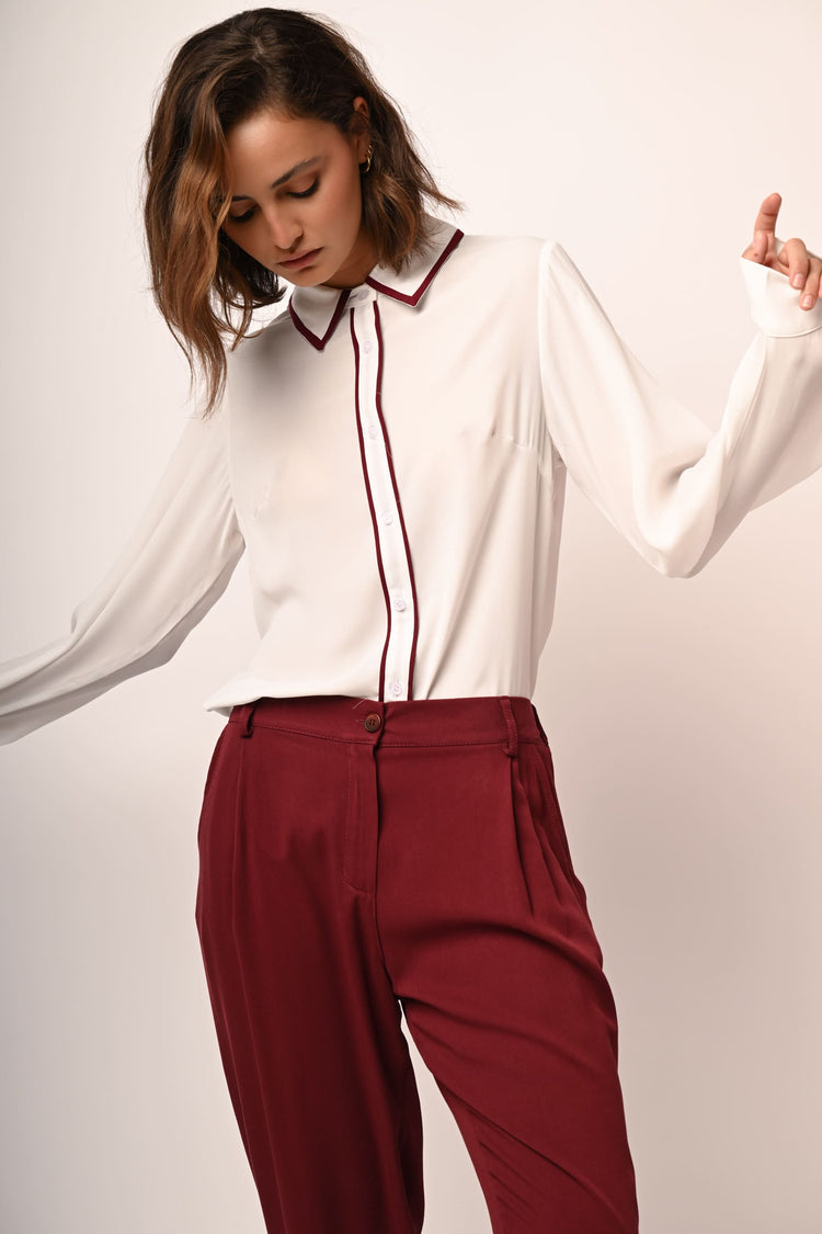 Viscose darts trousers