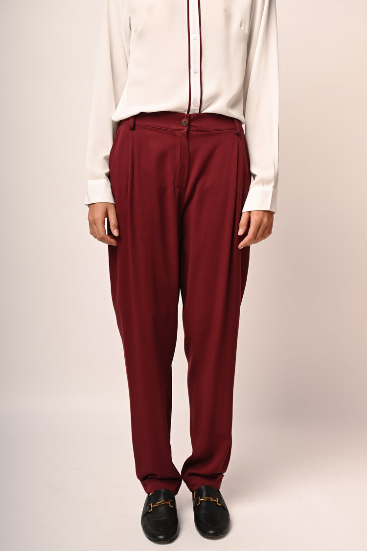 Viscose darts trousers