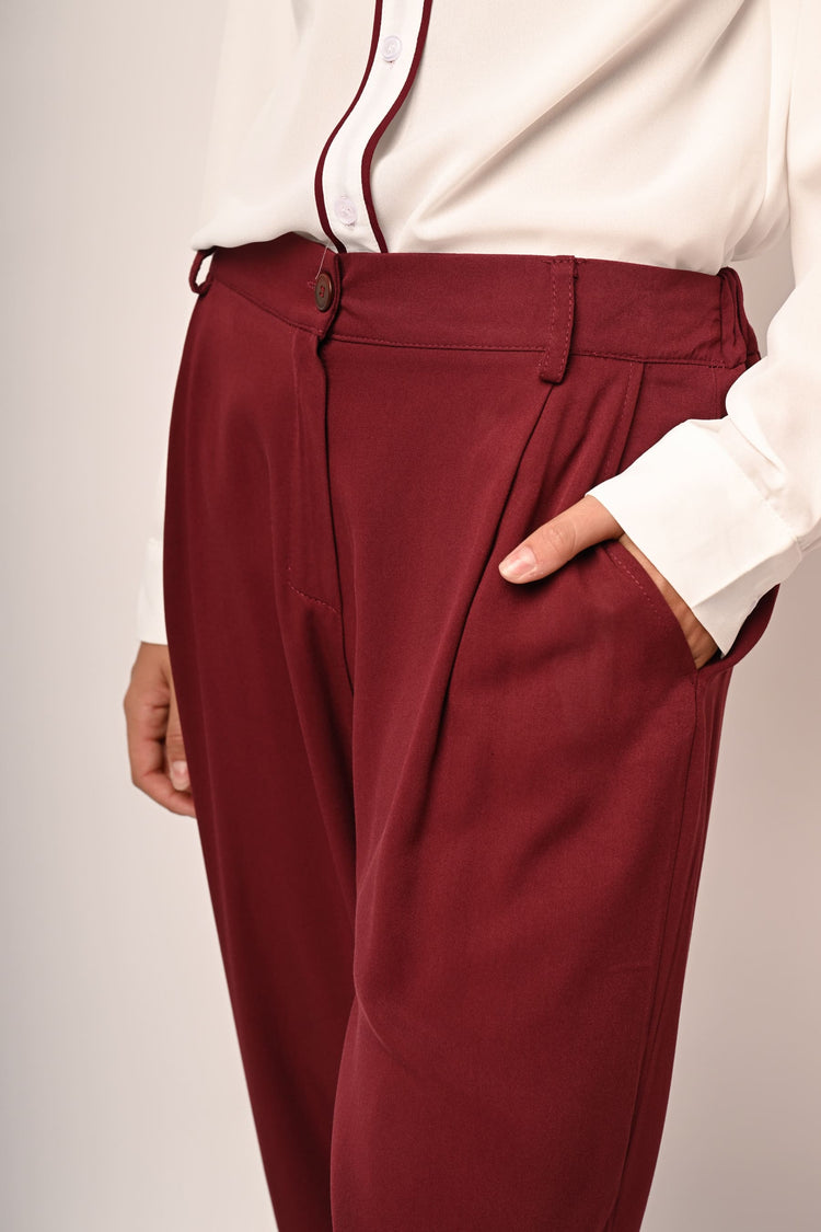 Viscose darts trousers