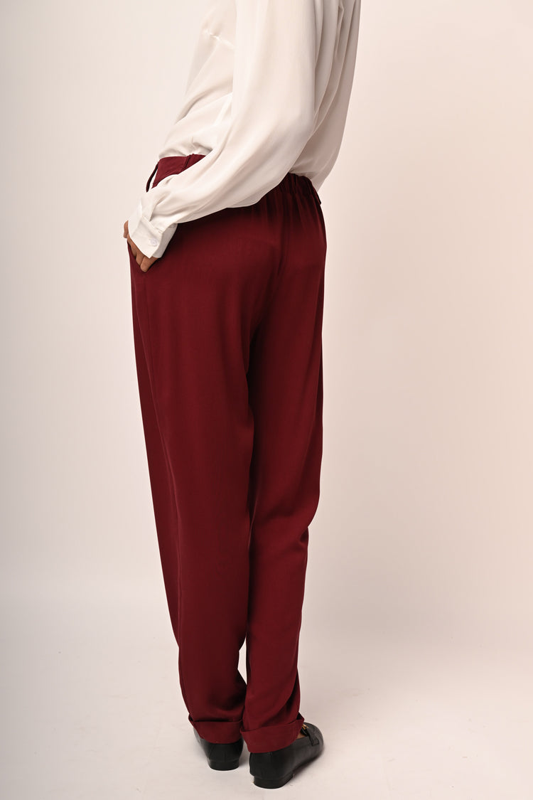 Viscose darts trousers