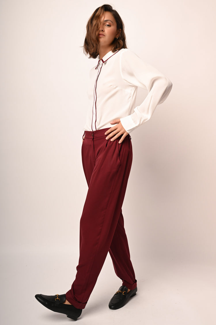 Viscose darts trousers