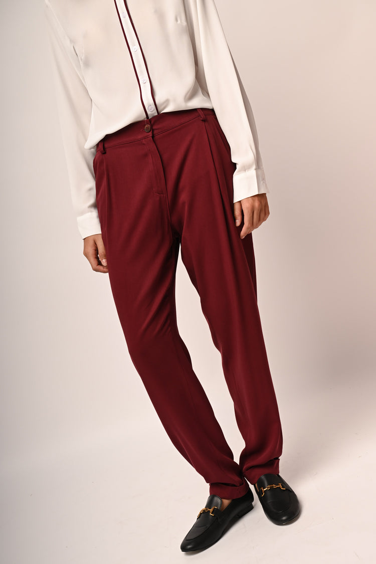 Viscose darts trousers