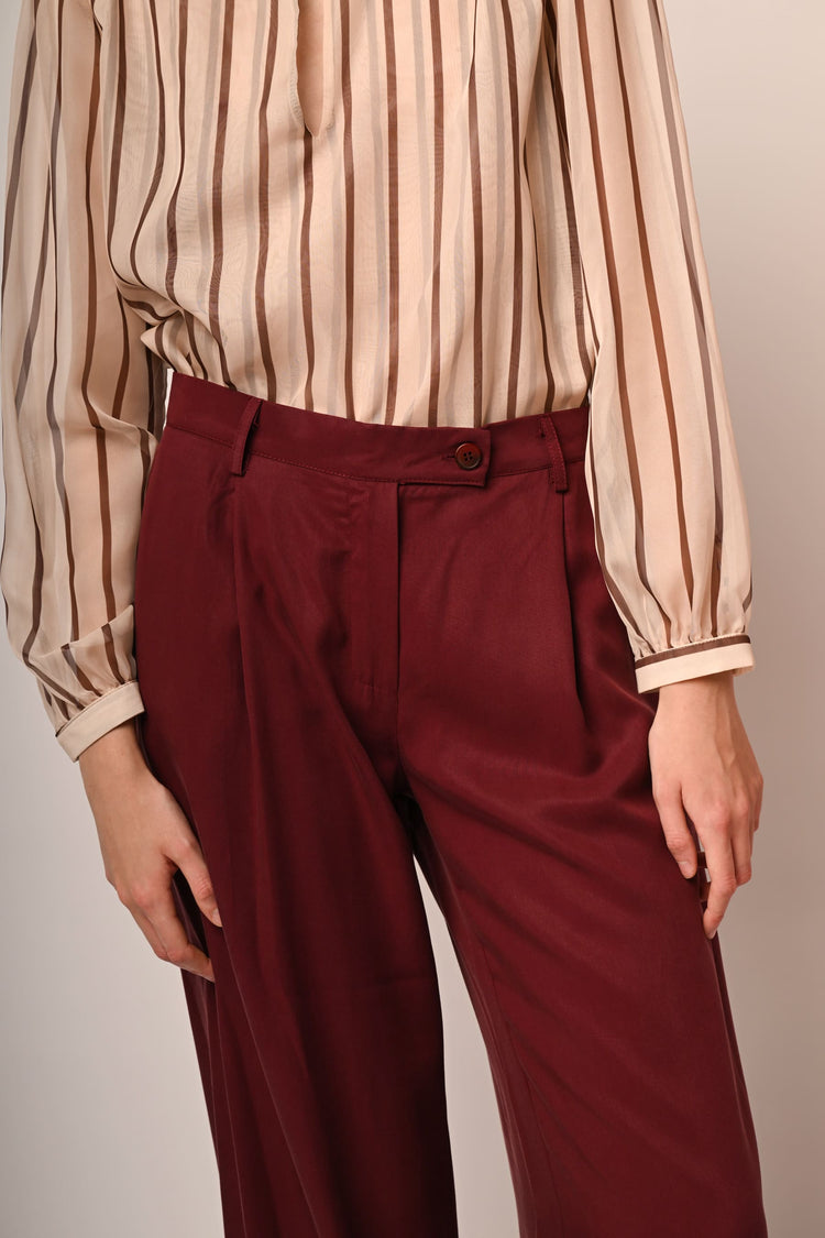 Lyocell wide-leg trousers