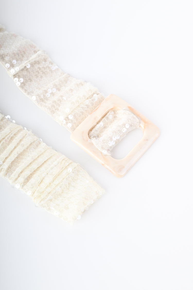 Sequin-embellished belt