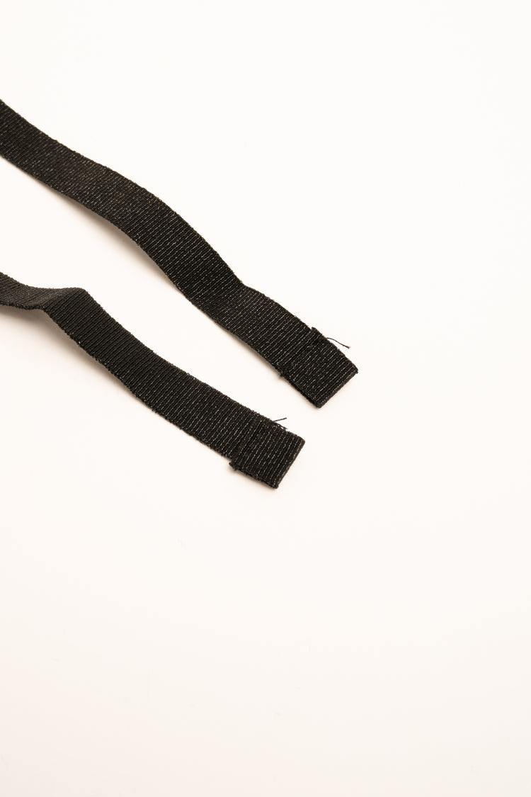 Black bead and lurex grosgrain jewel belt