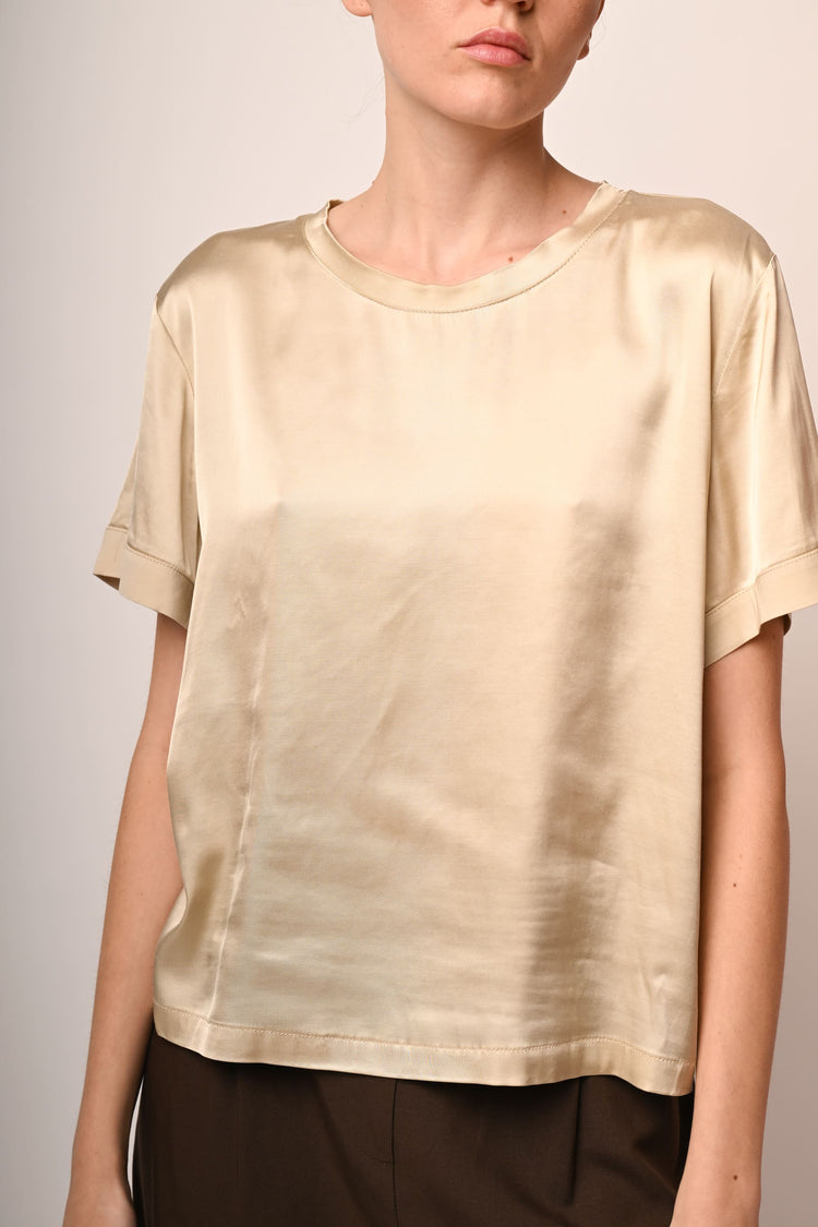 Viscose satin t-shirt